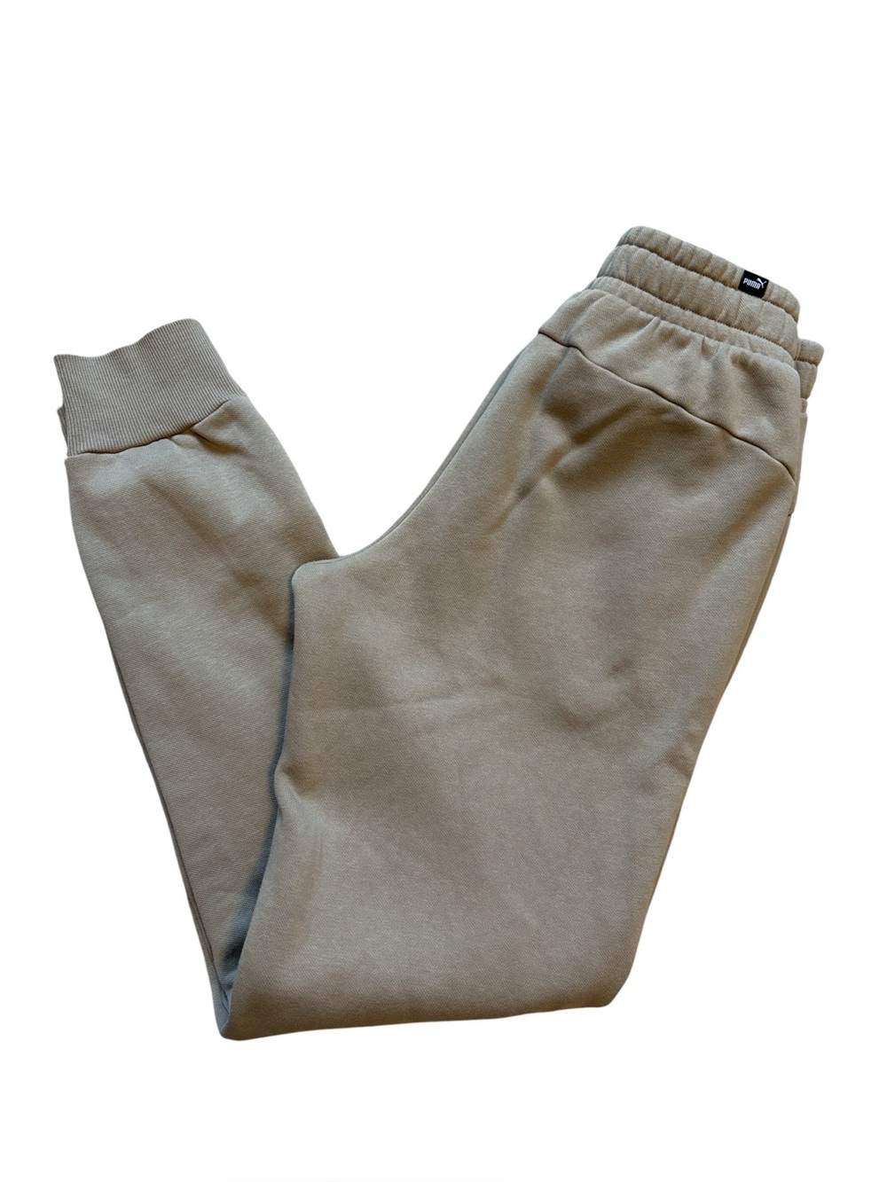 Puma Women’s Essential Logo Joggers Sweatpants Tan/Kahki Size S